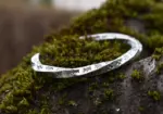 Sterling Silver Latvian Cuff Bracelet with Baltic Runes, Handmade Norse Sign Jewelry for Everyday, Sustainable Gift for Jewelry Lover - Image 2